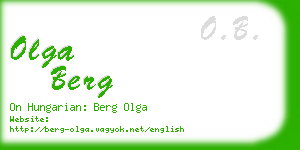 olga berg business card